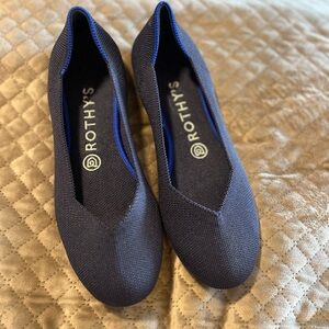 Rothy's Navy Blue Pointed Toe Flats